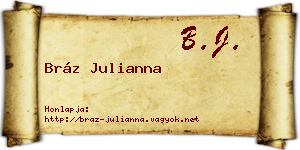 Bráz Julianna névjegykártya